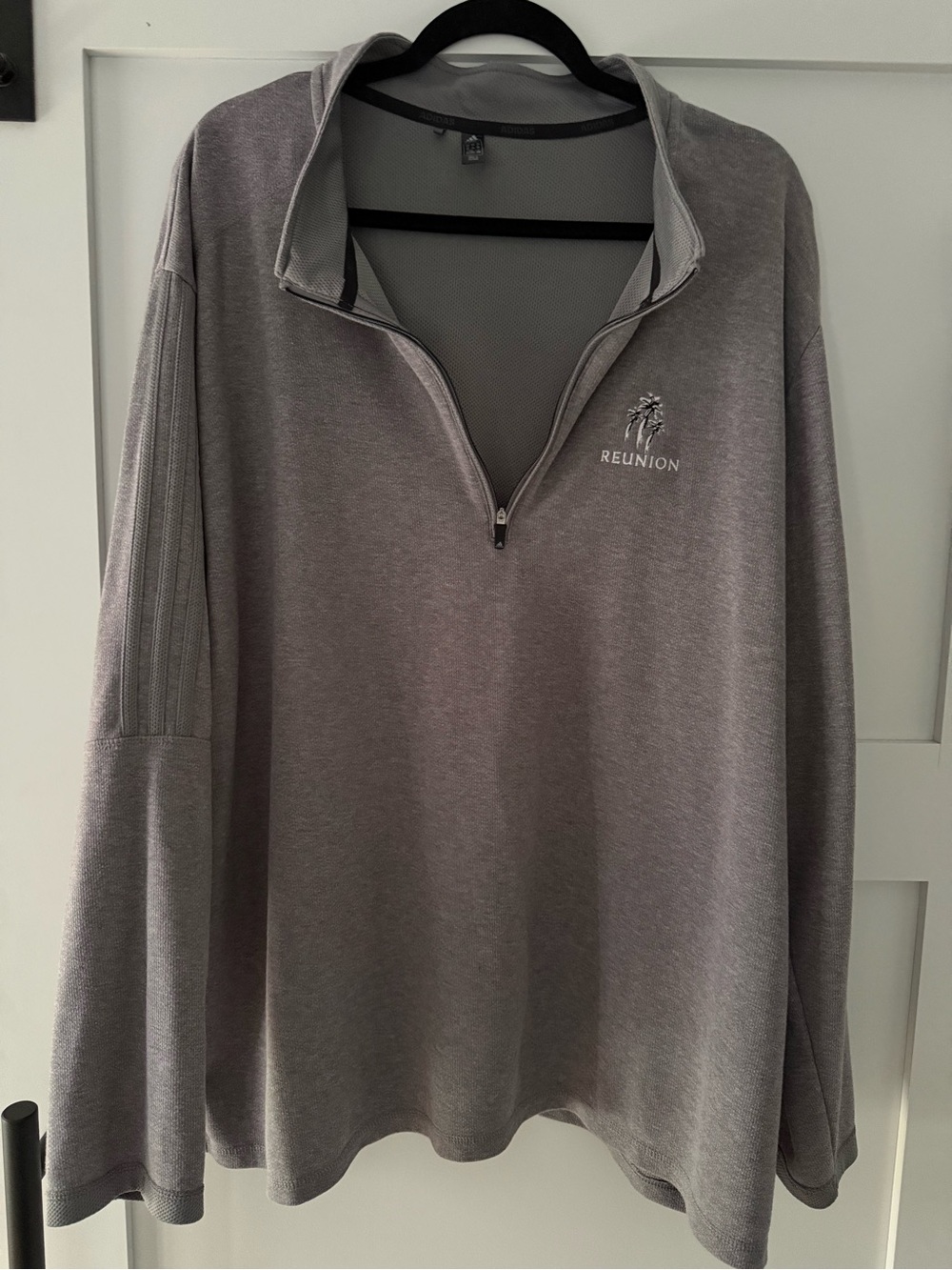 adidas Light Grey Mesh Performance Top